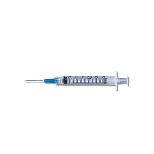 BD Becton Dickinson - 309571 - 3cc 23g 1 syringe with det needle, luer lok, 100/box