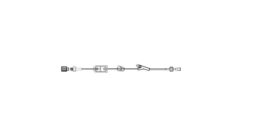 BD Becton Dickinson - From: MP2000 To: MP5310-C  Extension Set, Pressure Rated, Minibore Striped, (1) MaxPlus Needle Free Connector, Slide Clamp, Spin Male Luer Lock, Not Made with DEHP, PV, Sterile