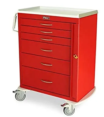 Capsa Healthcare - Am9mc-Lcb-K-Dr221 - Intermediate Cart, Light Keyless Lock, (2) Drawers 2) Drawers And (1) Drawer (Drop Ship Only)