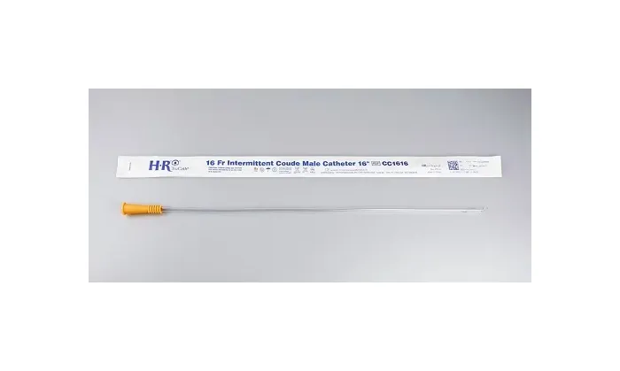 Hr Pharmaceuticals - CC1616 - HR Pharmaceuticals Male 16fr Sterile Coude Catheter, Orange