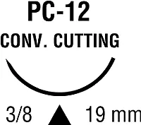 Cardinal Covidien - From: SN1647 To: SN1995 - Medtronic / Covidien Suture, Conventional Cutting, Needle PC 12, 3/8 Circle