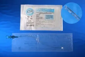 Convatec - Cure Catheter - CB12 - Cure Closed System Single Straight Tip Pre lubricated Catheter 12 Fr
