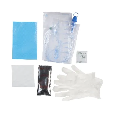 Convatec - Cure Catheter - CS14C - Cure Closed System Kit With Accessories Coude Tip Pre lubricated Catheter 14 Fr