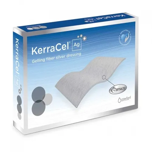 3M - CWL1158 - Kerracel Ag Silver Gelling Fiber Dressing Kerracel Ag 4 X 5 Inch Rectangle Sterile