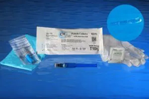 Cure Medical - From: T10K To: T16K  Cure TwistIntermittent Catheter Tray Cure Twist Female / Straight Tip 10 Fr. Without Balloon