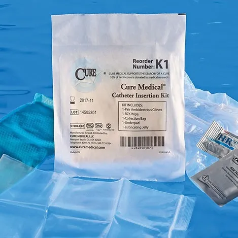 Cure Medical - K2 - CureCatheter Insertion Tray Cure Universal Without Catheter Without Balloon Without Catheter