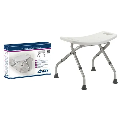 Drive Devilbiss Healthcare - drive - 12486 - Drive Medical  Bath Bench  Without Arms Aluminum Frame Without Backrest 19 3/4 Inch Seat Width 300 lbs. Weight Capacity
