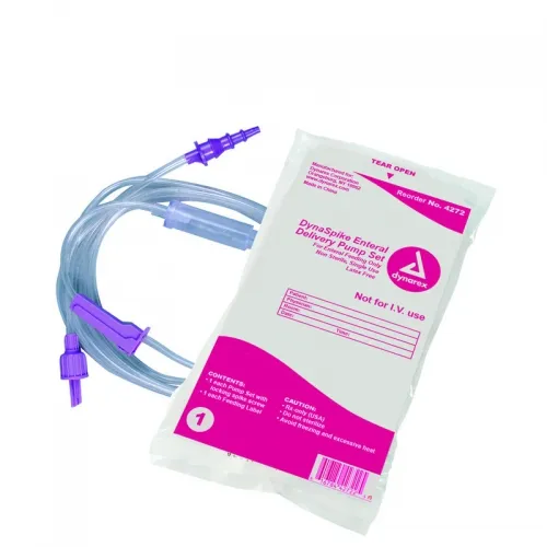Dynarex - DynaSpike - 4274 -  Enteral Feeding Pump Spike Set with ENFit Connector  NonSterile ENFit Connector