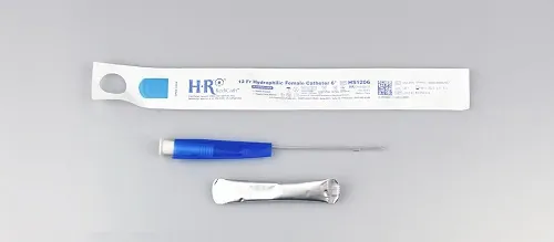 Hr Pharmaceuticals - HS1206 - HR Pharmaceuticals Redicath Hydrophilic Catheter 12fr 6" With Water Bag And Touch Free Sleeve