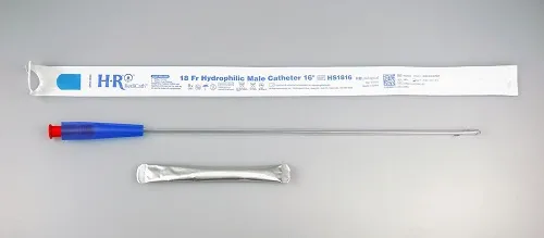 Hr Pharmaceuticals - HS1816 - HR Pharmaceuticals Redicath Hydrophilic Catheter 18fr 16" With Water Bag And Touch Free Sleeve