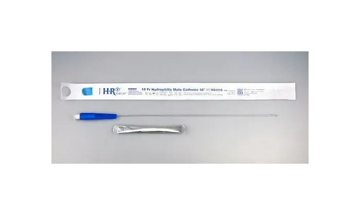 HR Pharmaceuticals - HS1216 - Redicath Hydrophilic Catheter 12fr 16" With Water Bag And Touch Free Sleeve