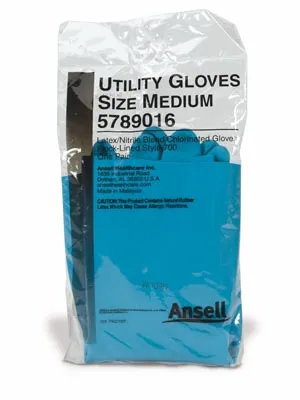 Ansell Healthcare - 5789017 - Ansell Utility Glove Large Latex / Nitrile Blue 13 Inch Straight Cuff NonSterile