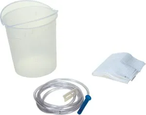 Amsino - AS333 - Enema Bag/ Bucket Set, 1500mL Bucket, 60" Tubing, Pre-Lubricated Tip, Slide Clamp, Soap Packet & Waterproof Drape, 50/cs (20 cs/plt)