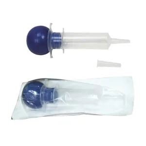 Amsino - AS011 - Bulb Irrigation Syringe, 60cc, Catheter Tip with Tip Protector, Sterile, Packaged in Poly Pouch, 50/cs
