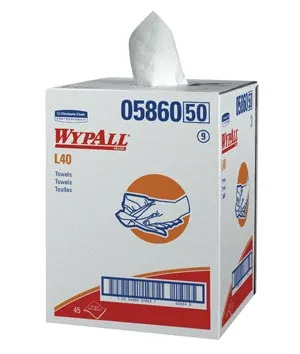 Kimberly Clark - 05860 - WYPALL Professional Towels, White, Bath Size, 19&frac12;" x 42", Disposable, Pop-Up Box, 200/bx (18 bx/plt)