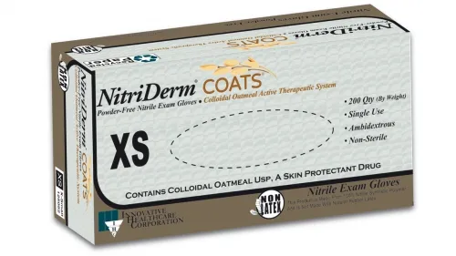 NitriDerm - Innovative Healthcare - 125052 - Gloves, Exam, Nitrile, Non-Sterile, PF, Colloidal , Therapeutic