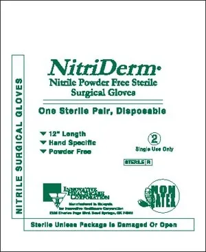 Innovative Healthcare - NitriDerm - 135750 -  Gloves, Surgical, Nitrile, Sterile, PF, Textured
