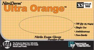 Innovative Healthcare - 199300 - Gloves, Exam, Large, Nitrile, Non-Sterile, PF, Textured, Orange Color, 100/bx, 10 bx/cs (96 cs/plt)
