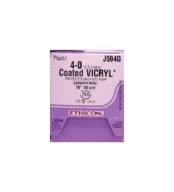 Ethicon Suture                  - J713d - Ethicon Vicryl (Polyglactin 910) Suture Taper Point Size 30 818" Violet Braided Needle Rb1 1dz/Bx