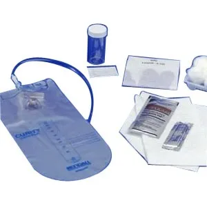 Cardinal Health - From: 3408 To: 3410  Dover    Curity Red Rubber Closed Catheter Tray 16 fr, Nitrile Exam Gloves, 1500 mL Collection Bag