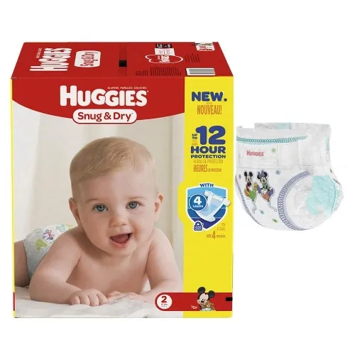 Kimberly Clark - From: 54645 To: 54650 - Huggies Snug and Dry Diapers, Size 1, Giga Pack, 108 Ct Replaces 6951530