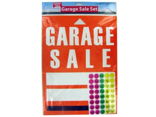 Kole Imports - Gl190 - Garage Sale Sign And Sticker Set