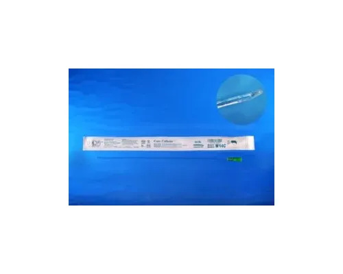 Convatec Cure Medical - Cure Catheter - M14C - Cure Medical  Urethral Catheter  Coude Tip Uncoated PVC 14 Fr. 16 Inch