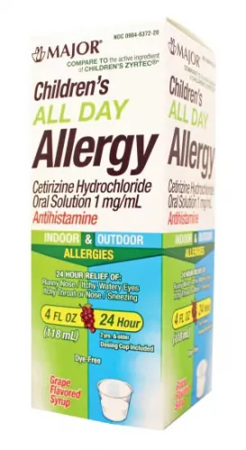 Major Pharmaceuticals - From: 255014 To: 255551 - All Day Allergy, 24 Hour, 118mL, Compare to Zyrtec, NDC# 00904 6372 20