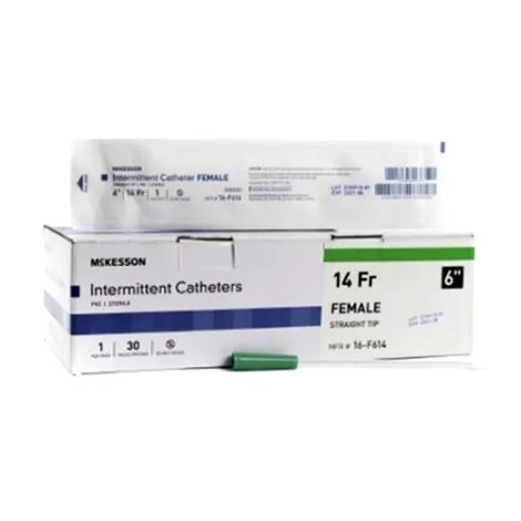 McKesson - From: 16-F610 To: 16-F616  Urethral Catheter  Straight Tip Uncoated PVC 10 Fr. 6 Inch