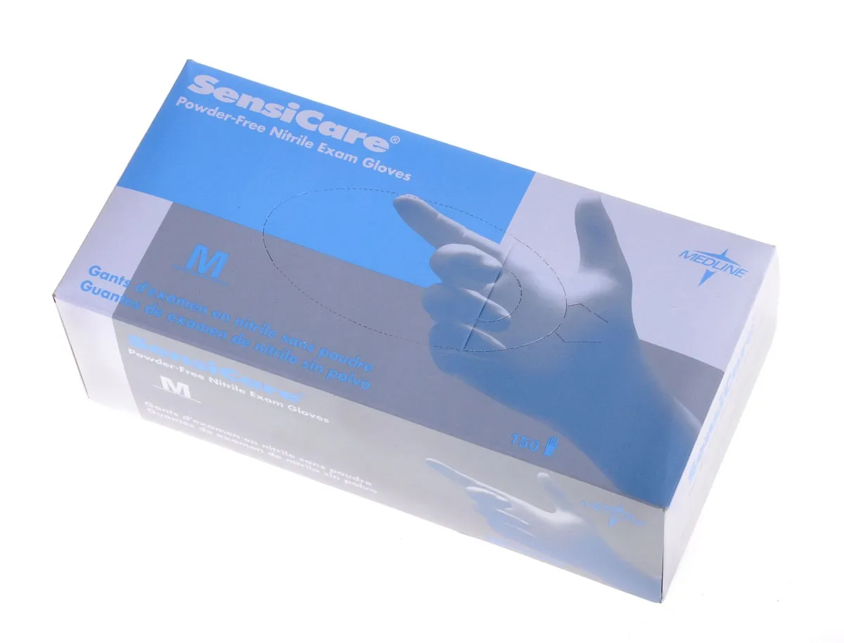 SensiCare - Medline From: MDS8083 To: MDS8087H - Non-sterile Powder-free Nitrile Exam Gloves