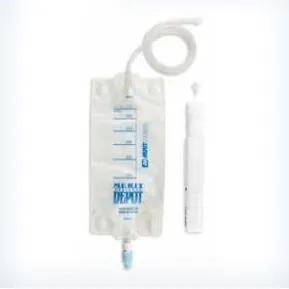 Merit Medical Systems - FZ624 - Drainage depot, 600 ml bag. Comes with easy to use twist valve empty port, Velcro strap, adjustable tubing and soft cloth back for extra patient comfort.