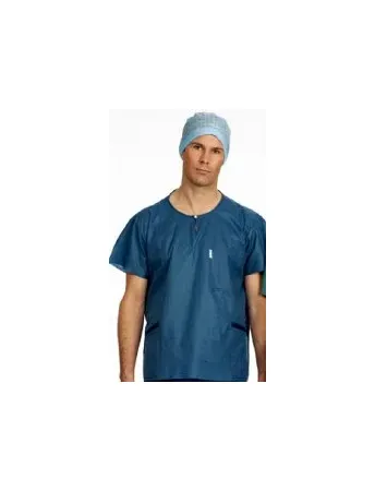 Molnlycke - 21620 - Shirt Scrub, medium, Blue 12/bg 4bg/cs (42 cs/plt)