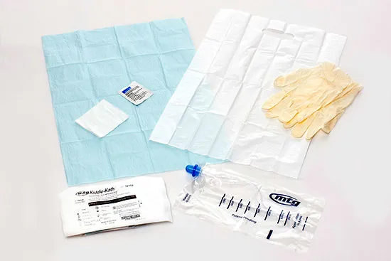 HR Pharmaceuticals - 30108 - MTG Kiddie-Kath 8FR Closed System 10" Straight Catheter with Introducer Tip EZ-Advancer Locking Valve and a 700mL Collection Bag- One privacy bag included- 100ea-cs