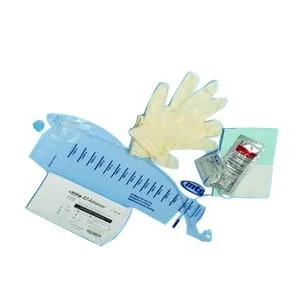 HR Pharmaceuticals - 20614 - MTG Jiffy Cath 14FR Closed System 16" Coude Cathether with Introducer Tip and a 1500mL Collection Bag- One privacy bag included- 100ea-cs