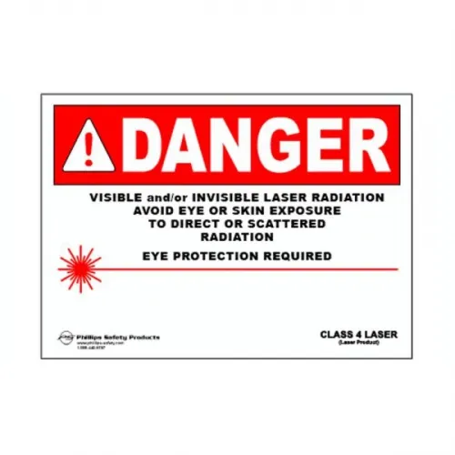 Phillips Safety - From: ML-W-31 To: ML-W-32 - Class 4 Magnetic Laser Radiation Warning Sign #32