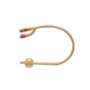 Teleflex - Rüsch Gold - 180705260 -  Gold 2 Way Silicone Coated Latex Foley Catheter 26 fr 16" L, 5 cc, White Tip