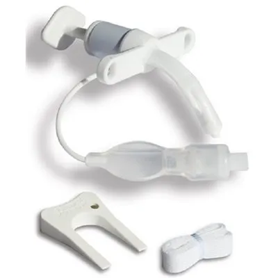Smiths Medical ASD - 67NFP40 - Trach Tube, Neonatal, Cuffed, Tight to Shaft, Flextend&#153;, V Neck Flange, 4.0mm ID x 6.0mm OD x 36mm L (US Only)