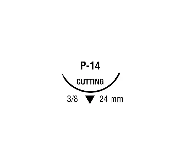 Medtronic / Covidien - SL5641G - Suture, Premium Reverse Cutting, Undyed, Needle P-14, 3/8 Circle