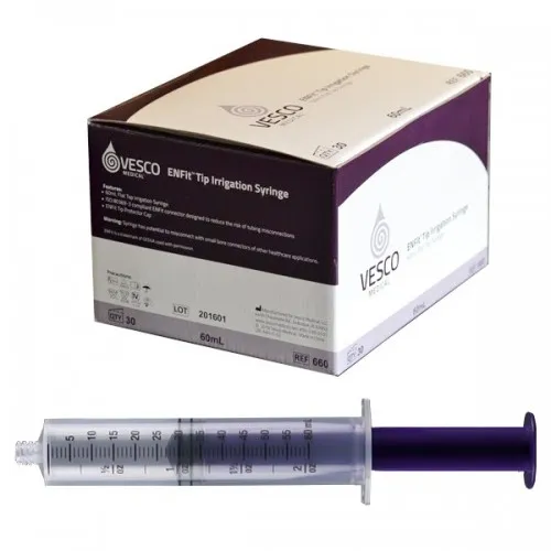 Vesco Medical - 660 - ENFit Tip Irrigation Syringe 60 mL.